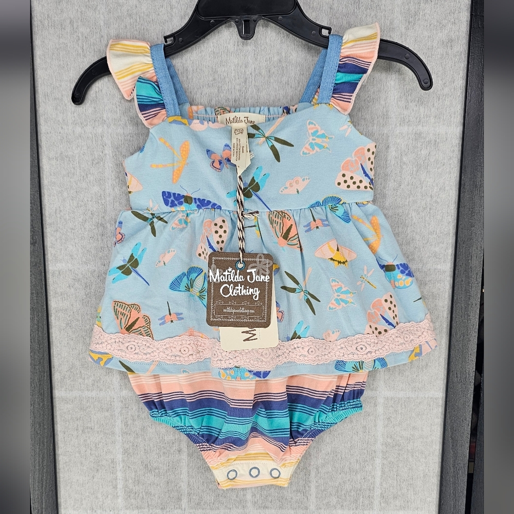 NWT Matilda jane little bug bubble Rompers size 6-12 months